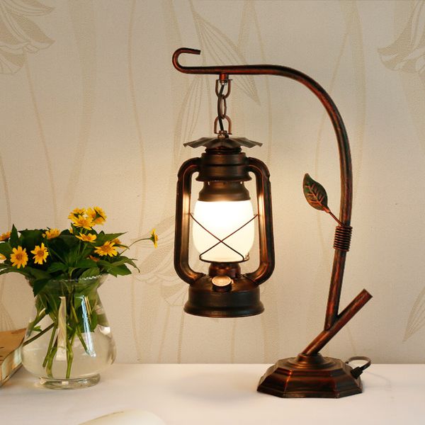 2019 Retro Decoration Book Desk Lamp Creative Living Room Bedroom Iron Old Vintage Lantern Table Light Table Lamp From Delin 143 22 Dhgate Com