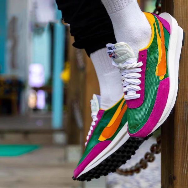 

nÃ­ke sacai x nÃ­ke ldv waffle aa6853-401 daybreak sneakers ldwaffle sports running shoes green 112582, Black