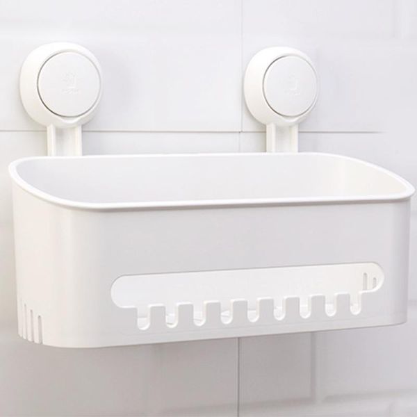 

heavy duty kitchen holder bathroom abs waterproof storage organizer suction cup wall hanging removable shower basket shampoo