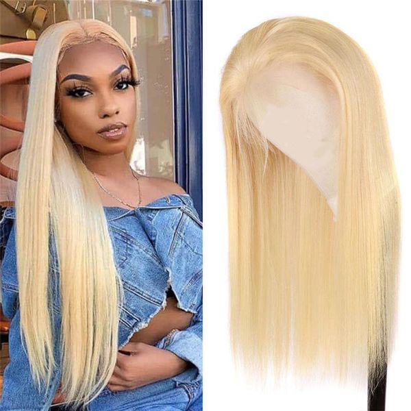 

#613 full lace wigs with baby hair glueless brazilian natural long straight blonde color 8-20 inch human virgin hair lace front wig, Black;brown