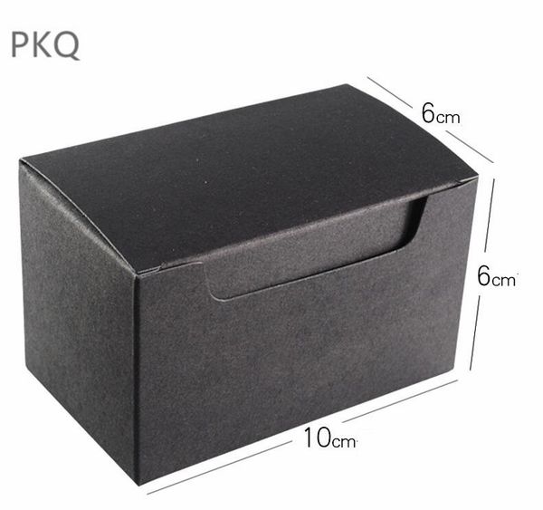 

20pcs 10x6x6cm black cardboard gift boxes blank kraft paper box small gift packaging box business office supplies