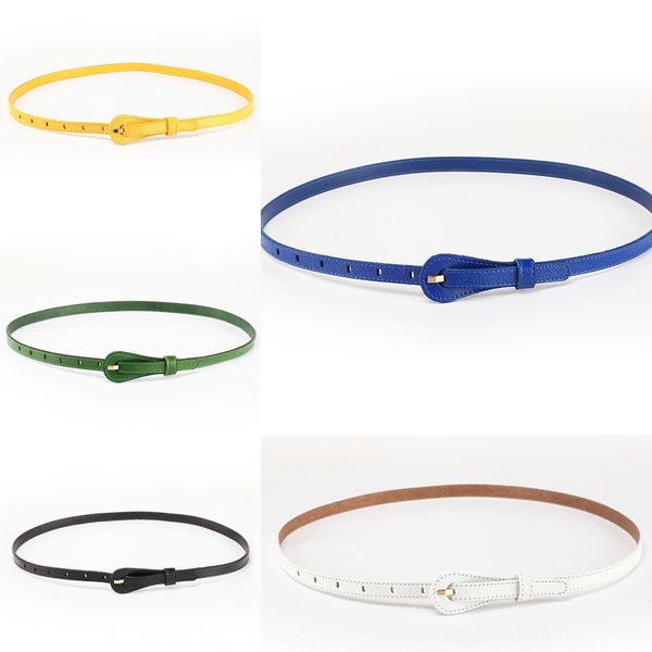 

women's cowhide belt simple all-match women's leather belt fine decorative skirt summer pants with white narrow, Black;brown