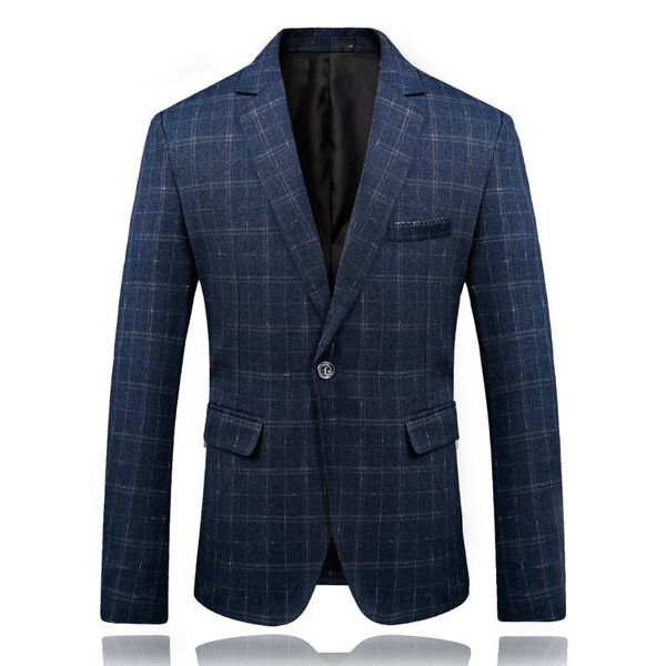 

мужчины блейзер куртки slim fit костюмы куртки синий клетчатый жакет пальто высокое качество мужчины свадебное платье формальная одежда кост, White;black