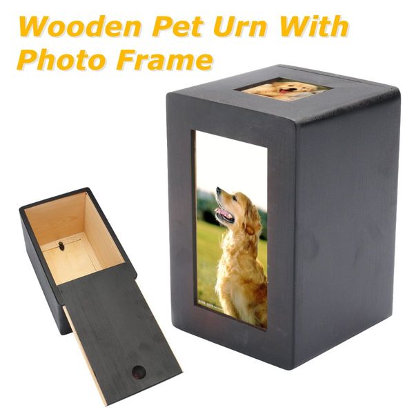 

pet cat dog cremation urn p frame fiberboard peaceful memorial picture keep sake black pet box for dog quiet home place