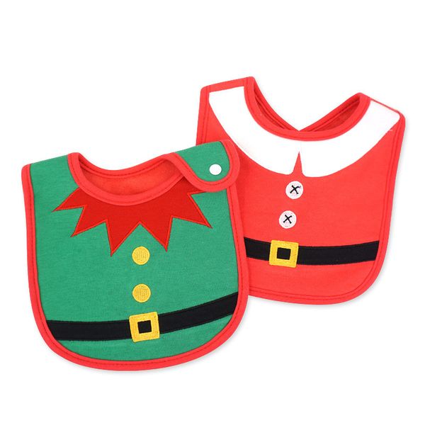 

2pcs christmas baby bibs waterproof lunch feeding bib baby cartoon feeding cloth children apron babador bandana burp cloths