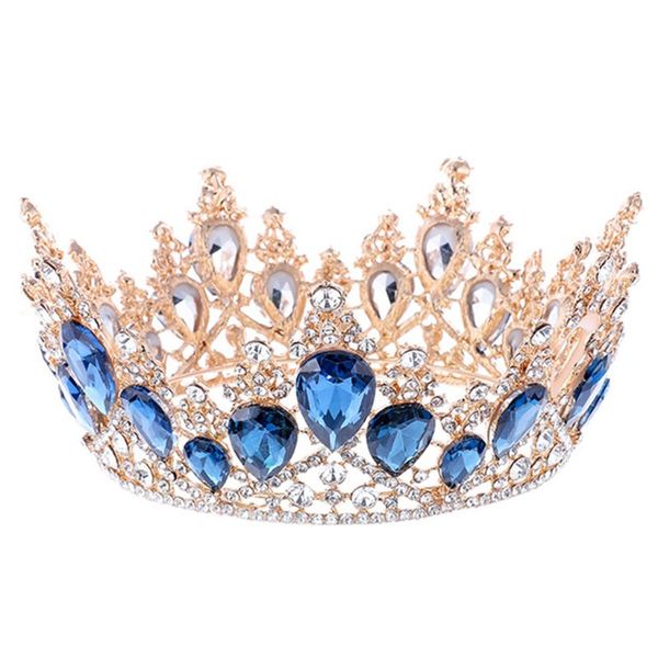 

vintage crystal crown for women wedding bridal tiara flower crown, Golden;white