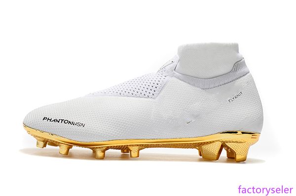 

white gold wholesale soccer cleats ronaldo cr7 original soccer shoes phantom vsn elite df fg football boots