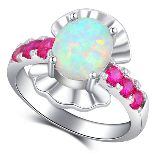 

exquisite natural fire opal ring women wedding engagement jewelry, Slivery;golden
