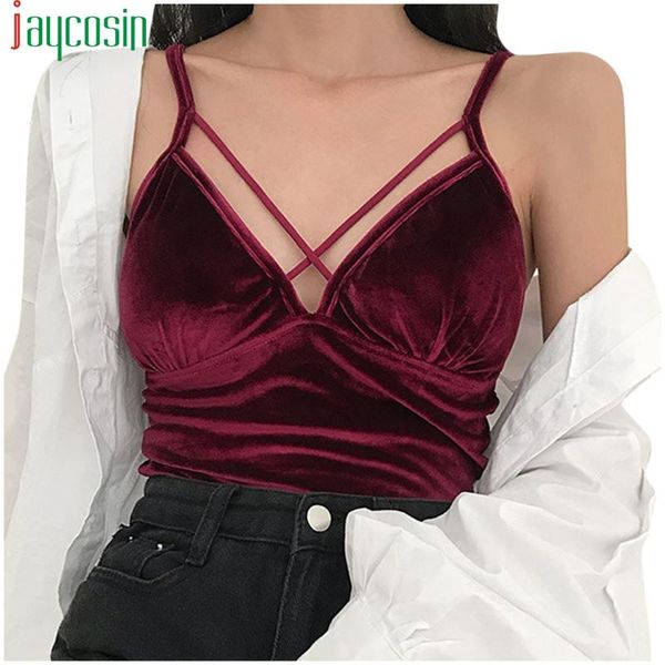 

women's tanks & camis summer camisole women padded casual solid sling slim fit vest plus size velvet sleeveless off-shoulder fashion fe, White