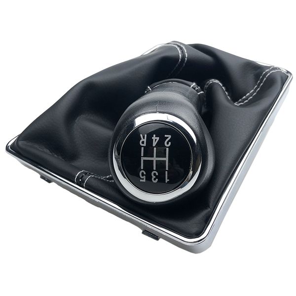 

5/6 speed leather gear lever shift knob gaiter boot cover for astra iii h 1.6 vauxhall 2004 2005 2006 2007 2008 2009 2010