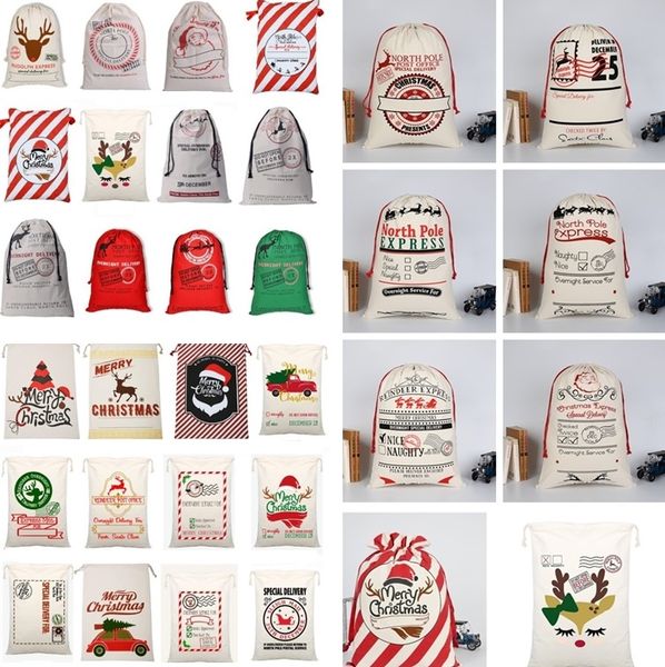

home christmas gift sacks reusable santa sack bags canvas bag reindeer elk candy drawstring bagreindeers gifts storage bag4649