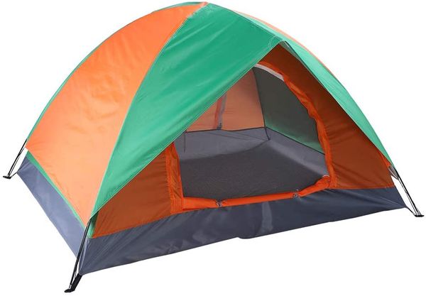 

2-person бордюры camping dome tent оранжевый зеленый
