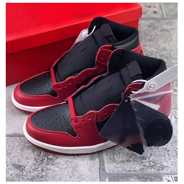 

1 high og 85 athletic designer shoes varsity red black i fashion basketball chaussures trainers come with box bq4422-600