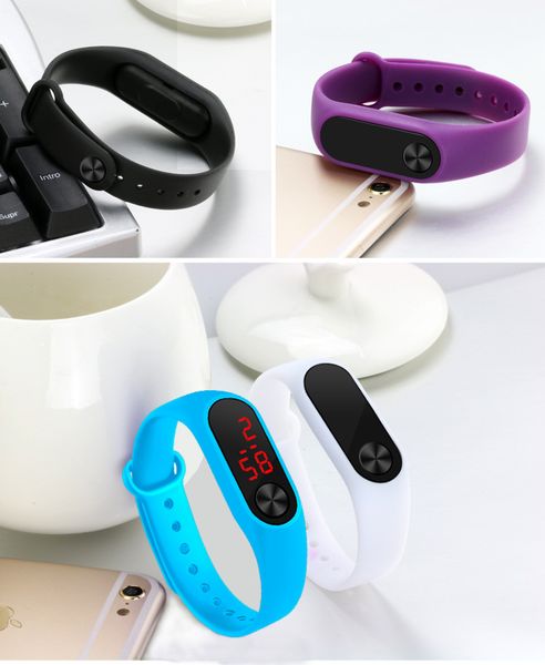 

led sport kids watch men women pu bracelet kids watches electronic wristwatch for boys and girls digital clock reloj nino, Slivery;brown