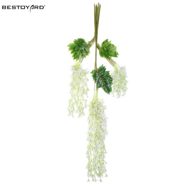 

12pcs 110cm artificial wisteria simulation flowers wedding party decoration home decor home garden garland wedding decor