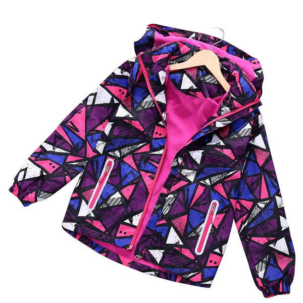 

2020 spring autumn winter kid girls coats children jackets double-deck waterproof jackets polar fleece sport casual girl jacket
