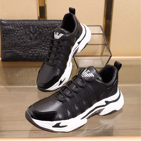 

марка 2020-х годах кроссовки мужская обувь спортивные кроссовки мужские кроссовки 38-44 открытый черный белый повседневный чистка homme, Black