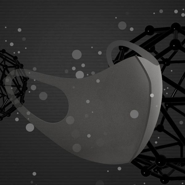 

black mouth mask breathable sponge face mask reusable anti pollution face shield wind proof mouth cover 100pcs e09l