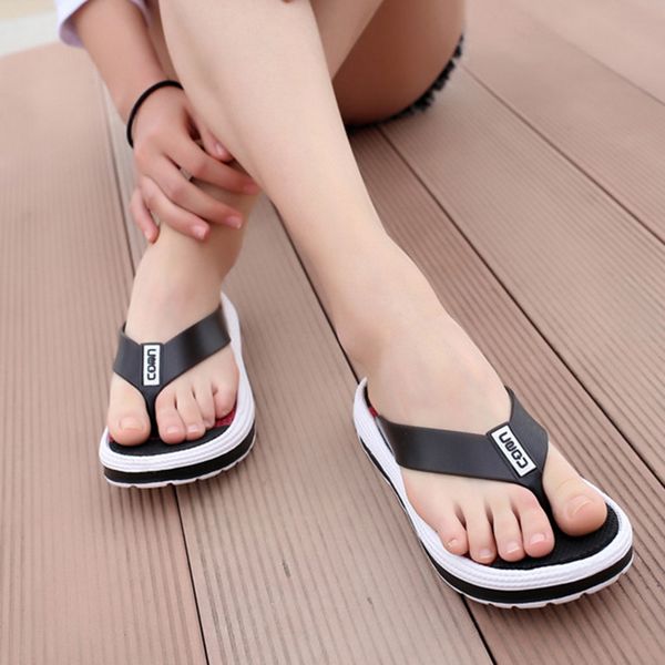 

litthing flops torridity beach slipper sandals women shoes mixed color slippers men casual shoes plus size 36-41, Black