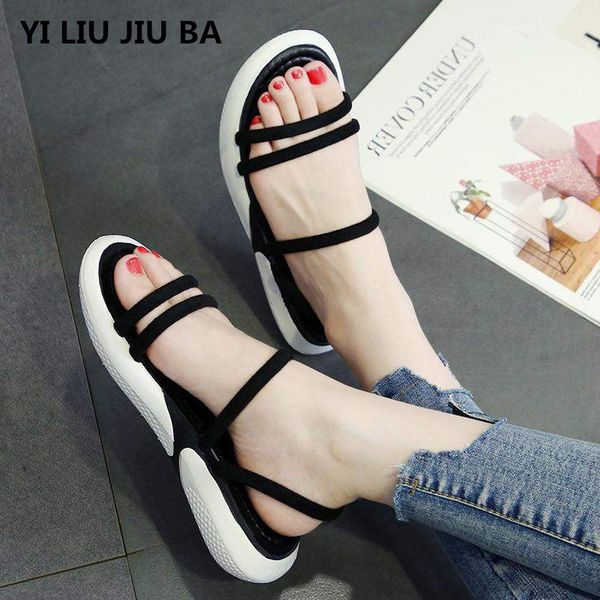

women casual sandals summer fashion women shoes beach sandals ladies comfortable summer shoes flats sandalias mujer **649, Black