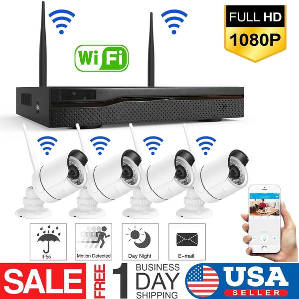 

Wirele 4ch 1080p nvr outdoor indoor wifi hd camera cctv ecurity y tem kit u