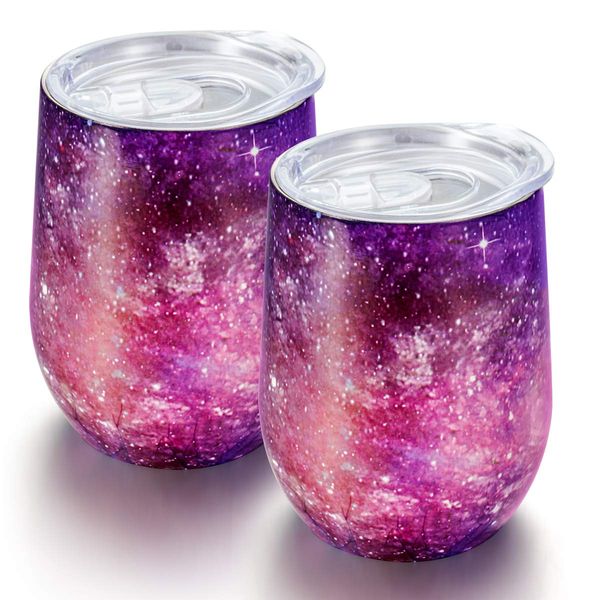 

вино из нержавеющей стали tumbler-glitter edition с брызгозащищенной раздвижной крышкой. stemless, нерушимый