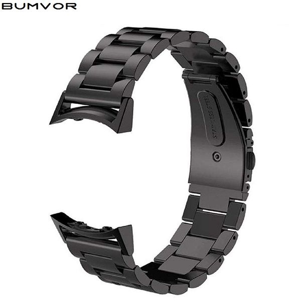 

gear s2 watch band, connector adapter + stainless steel strap for samsung gear s2 sm-r720 / sm-r730 bracelet metal watch band, Black;brown