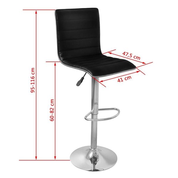 

stools-chairs kitchen or bar oslo eco-leather, 2 blacks patio benches