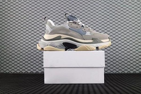 

2019 paris triple s clear bottom designer shoes luxury low sneakers triple s men's and women daddy platform sports 1shoes 36-45 z07 d09, Black