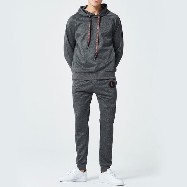 

men's autumn winter casual button sweatshirt pants sets male sport running suit 2019 outdoor warm tracksuit for fashion, Black;blue