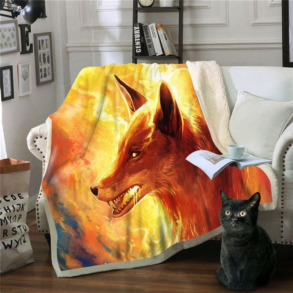 

blankets for beds wolf cobijas para cama manta para sofÃ¡ bed cover blanket couverture polaire adulte fleece deken drop shipping