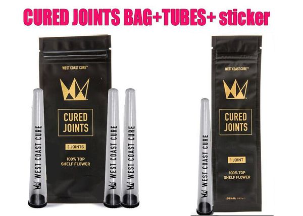 

Западное побережье Cure 3шт 1PCS CURED JOINTS BAG + ПЛАСТИК ТРУБЫ Упаковка 2020 moonrock Preroll Предварительно свернутую упаковку трубы