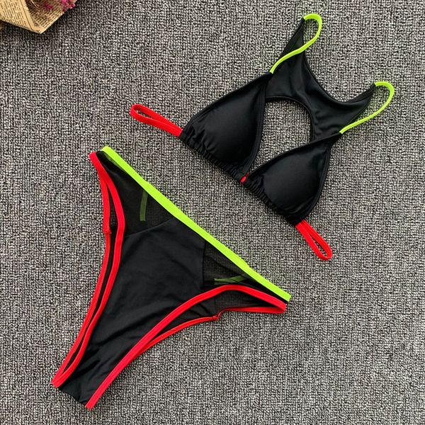 

two piece swimsuit women tankini femme bathing suit brazilian bikini 2019 biquini swimming suit for women swimwear, White;black