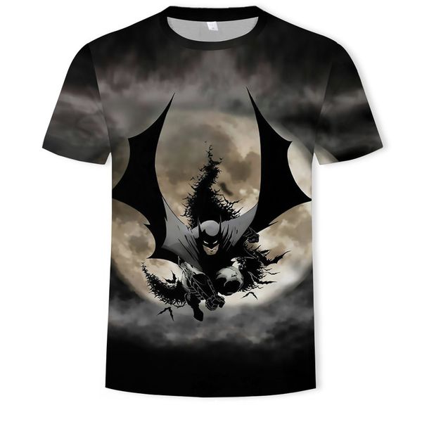 

mens designer casual 3d animation marvel printing short sleeve tswiq, White;black