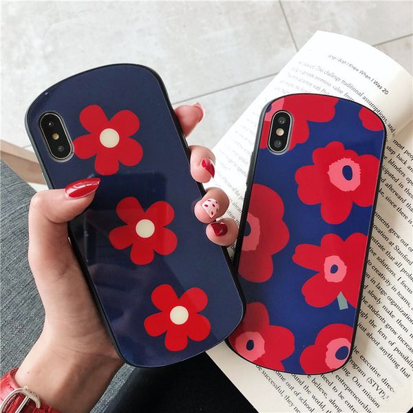 

beautiful big flower print women designer phone cases fashion cover for iphone xs max xr x 7plus 8p 7 8 brand b101719v