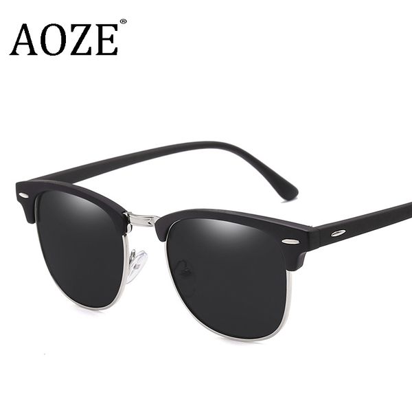 

2019 new fashion semi rimless polarized sunglasses men women brand designer half frame sun glasses classic oculos de sol uv400, White;black