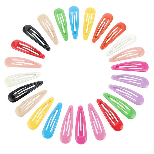 

24pcs/set cute snap hair clips candy color bobby pin metal hairpins barrettes for children women girls hair accessories, Slivery;white