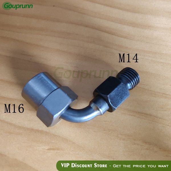 

common rail injector pump test bench diesel tube pipe connector joint part, m14-m12/m14/m16, diesel tube 90 degree