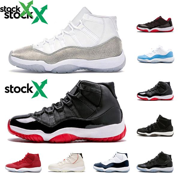 

jumpman 23 shoes concord 45 men basketball shoe 11s 2020 new bred high gamma blue prom night blackout sports sneakers mens trainers, Black
