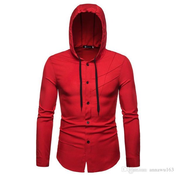 

young men's fashion streetwear cut hooded hoodie creative color matching long-sleeved hoodies 4 color s-2xl size ing, Black