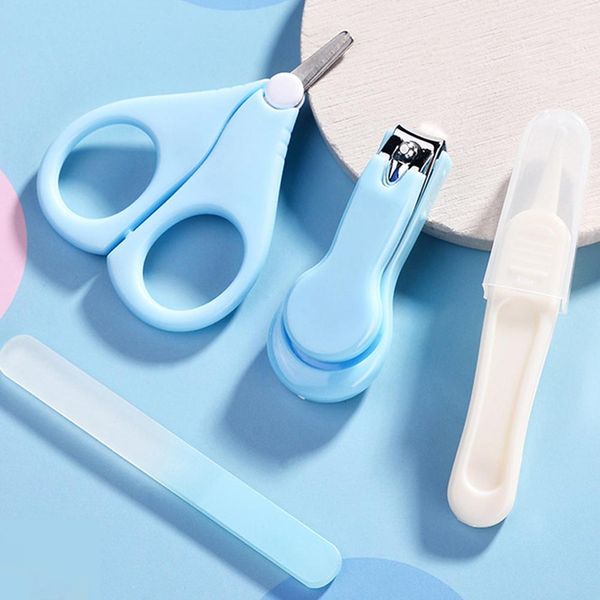 

kidlove 4pcs/box baby newborn infant safe nail clipper scissor kids grooming nursing file healthcare kit