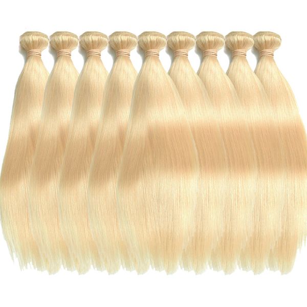 

613 blonde human straight hair bundles 100g 1 pcs honey blonde bundles weave 100% human hair wefts, Black