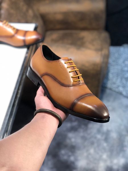 

formal dress shoes for gentle brands men genuine leather shoes pointed toe mens designer business oxfords casual shoes, Black
