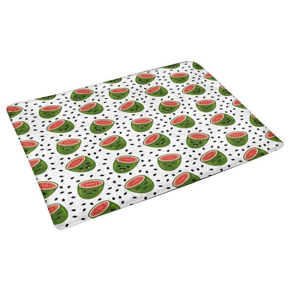 

watermelon cartoon face pattern anti-slip door mat home decor personalized indoor entrance doormat