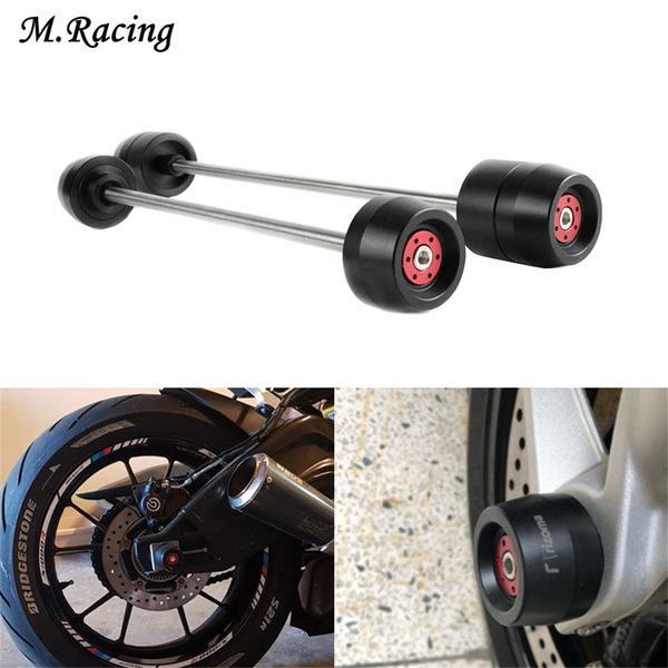 

motorcycle front & rear wheel fork axle sliders cap crash protectors for 696 795 821