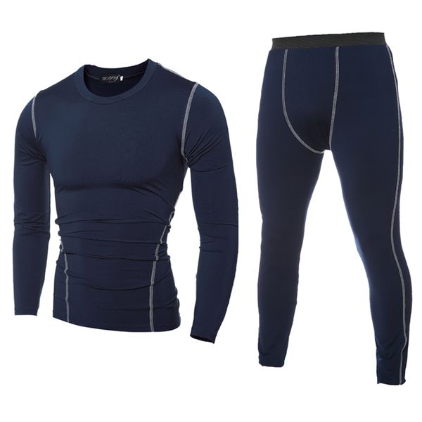 

2017 new winter thermal underwear sets men brand quick dry anti-microbial stretch men's thermo underwear male warm long johns, Black;brown