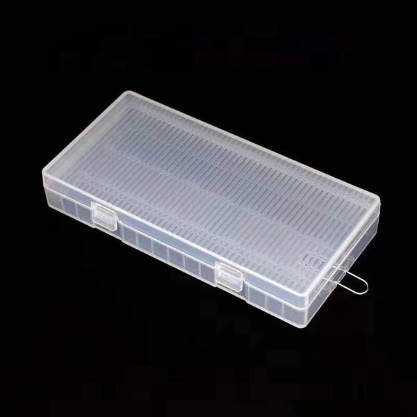 

8*18650 Battery Box Case Safety Storage Container Plastic Portable Cases with Hook Holder Transparent fit 8X18650 batteries dhl free