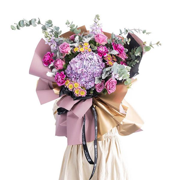 

newly 20pcs/lot double side wrapping flower waterproof paper floral paper packaging gift wrap xsd88