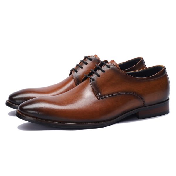 

men's dress shoes 2019 new business casual leather shoes for men, Black
