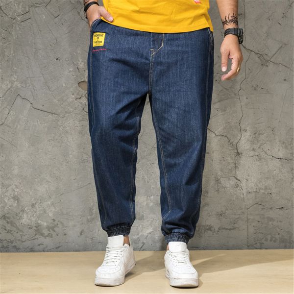 

men jeans casual long skate board stright loose pants men trousers fashion comfort jeans hombre sweatpants plus size s-8xl 2019, Blue